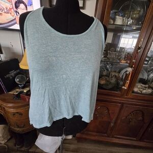 Rosegal Aqua Sleeveless Tank Top